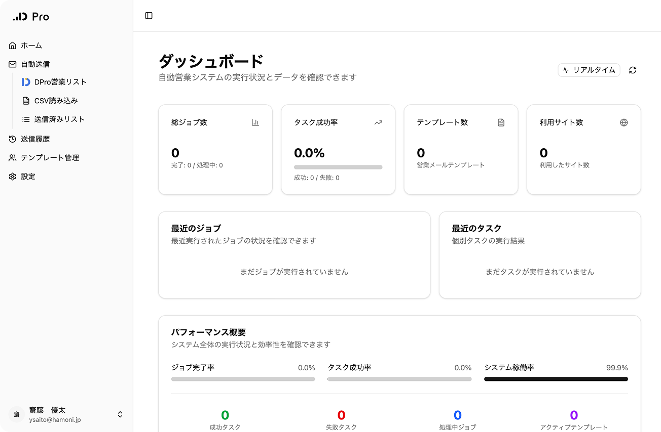 アポろうダッシュボード画面