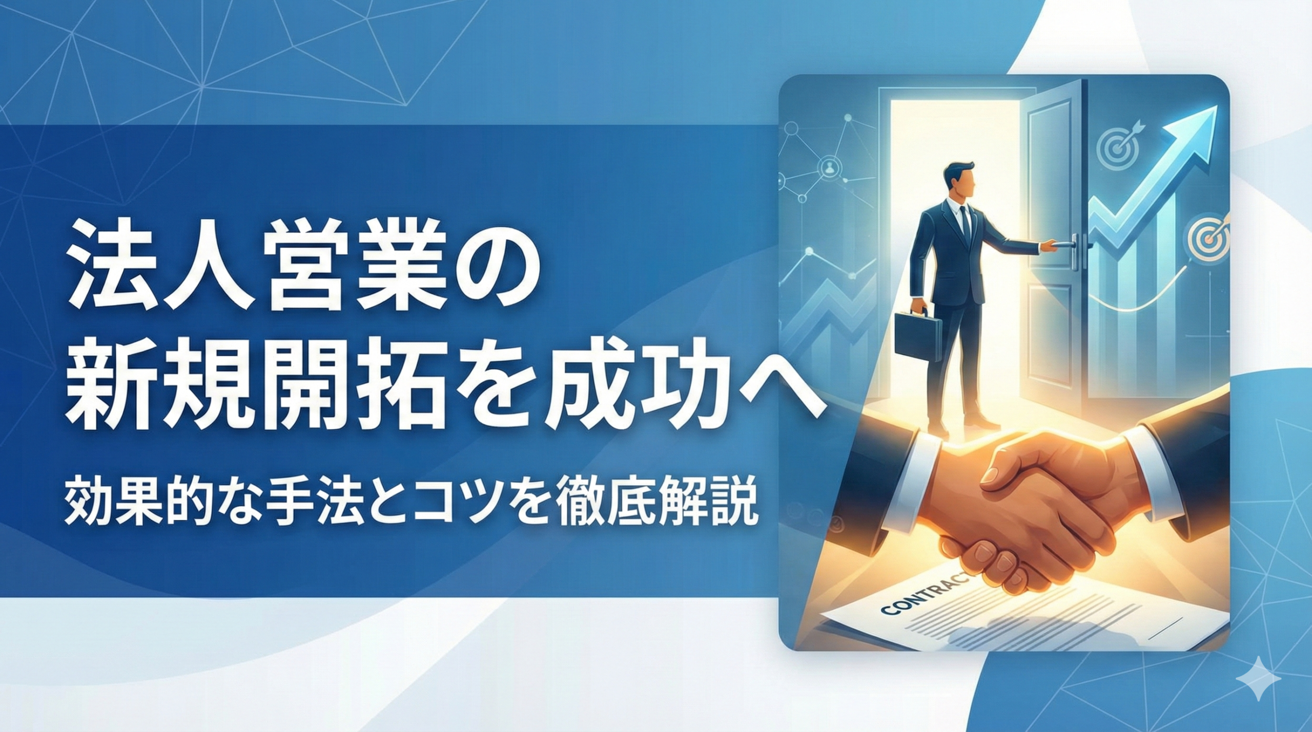 法人営業の新規開拓を成功させるには？効果的な方法とコツを徹底解説