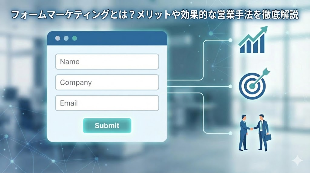 フォームマーケティングとは？メリットや効果的な営業手法を徹底解説