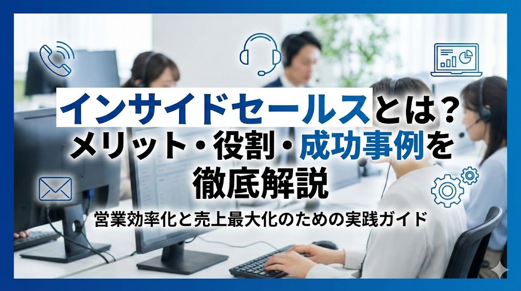 インサイドセールスとは？メリットや役割、導入の成功事例を徹底解説