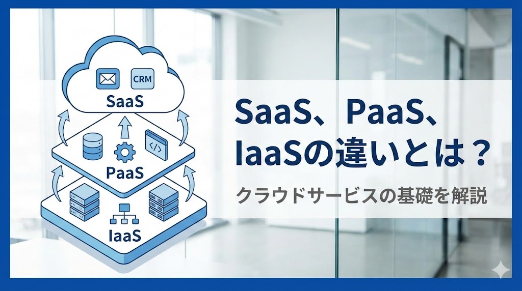 SaaS、PaaS、IaaSの違いとは？クラウドサービスを解説