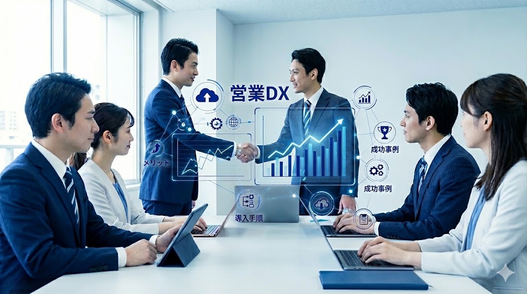 営業DXとは？推進するメリットや成功事例、導入手順を徹底解説