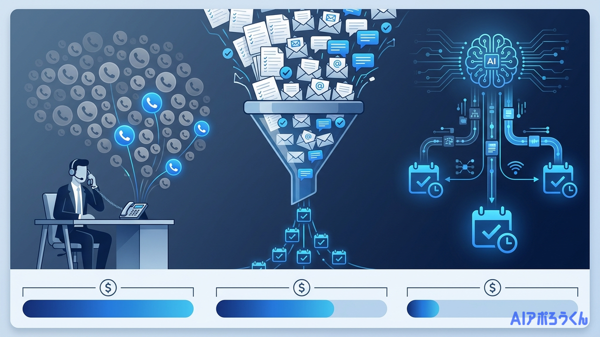 新規営業開拓の手法別コスト比較——CPA・工数・商談化率の実数