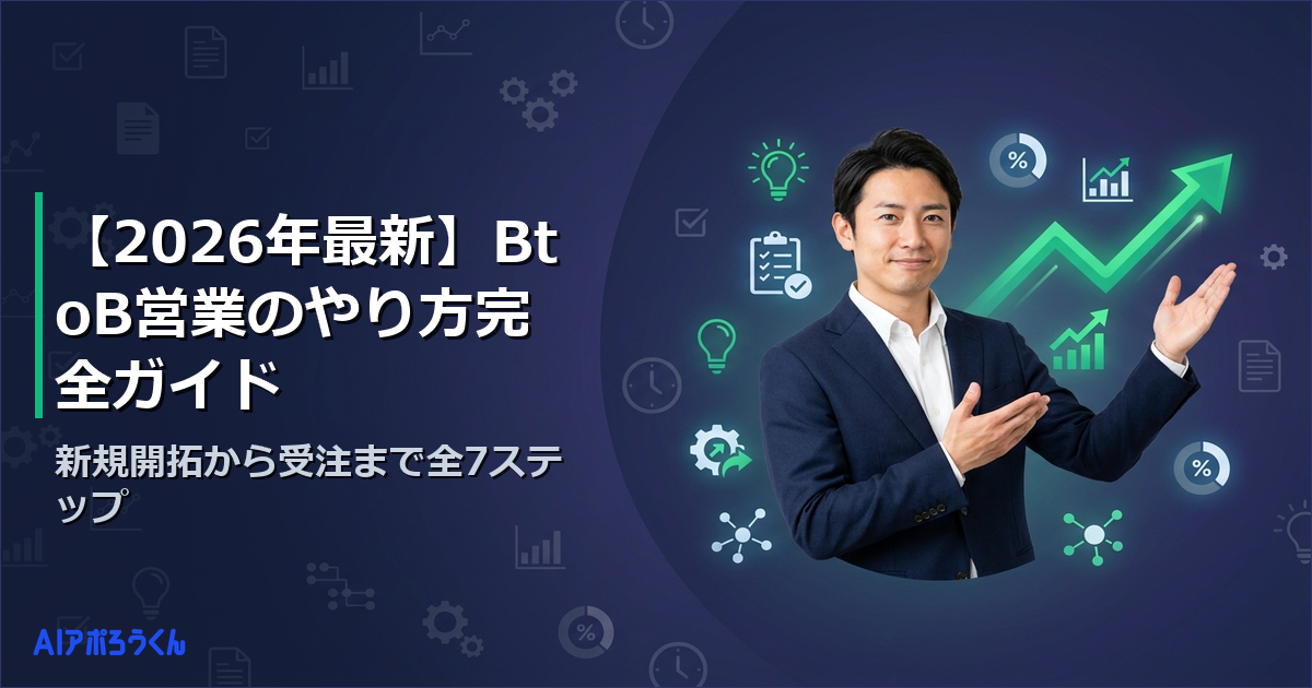 【2026年最新】BtoB営業のやり方完全ガイド｜新規開拓から受注まで全7ステップ