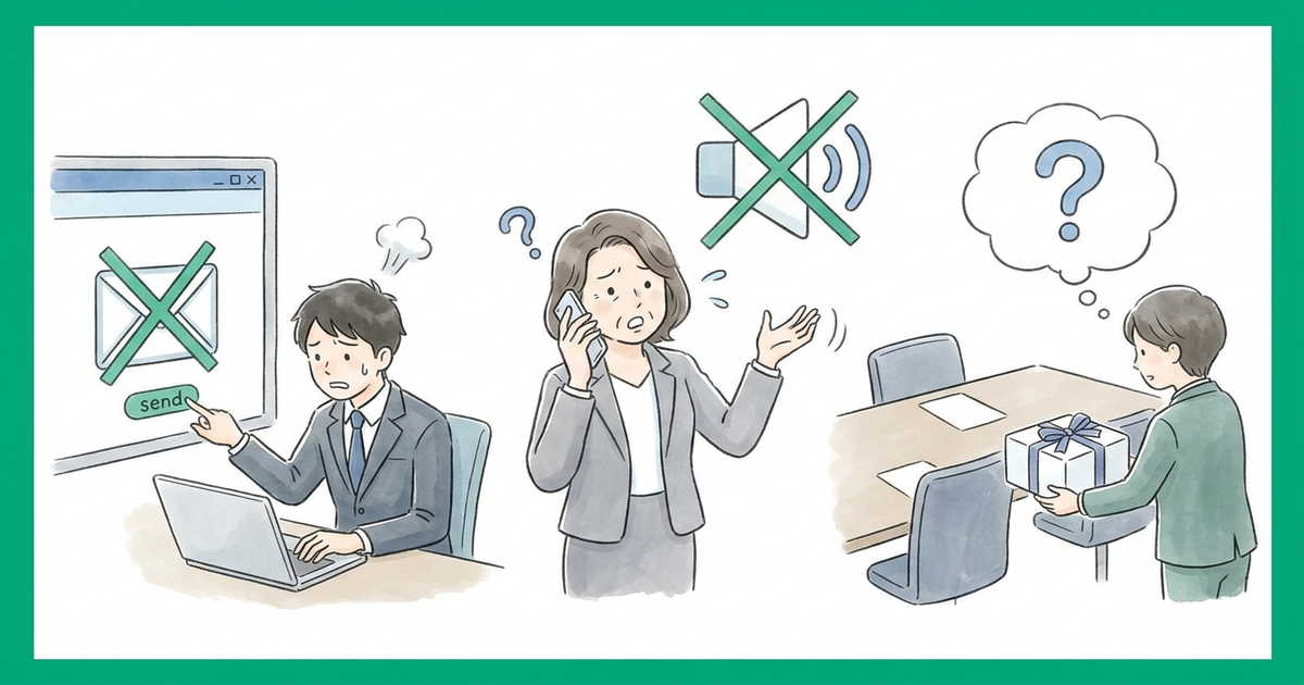 商談御礼メールで絶対避けるべきNGマナーと失敗パターン3つ