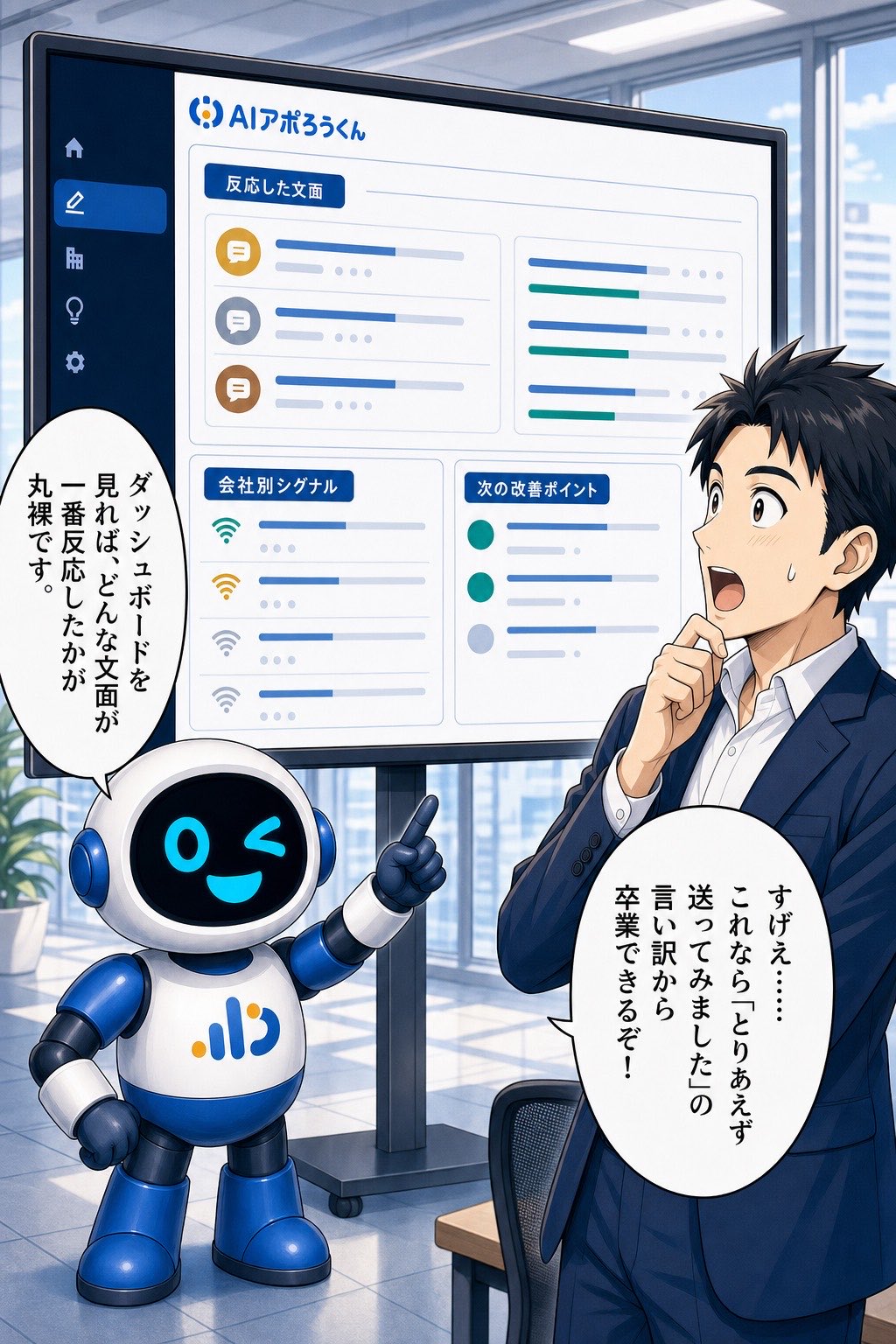 P41 AIアポろうくん漫画LP ページ