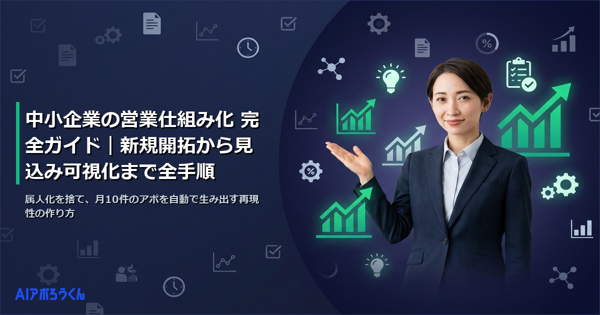 中小企業の営業仕組み化 完全ガイド｜新規開拓から見込み可視化まで全手順
