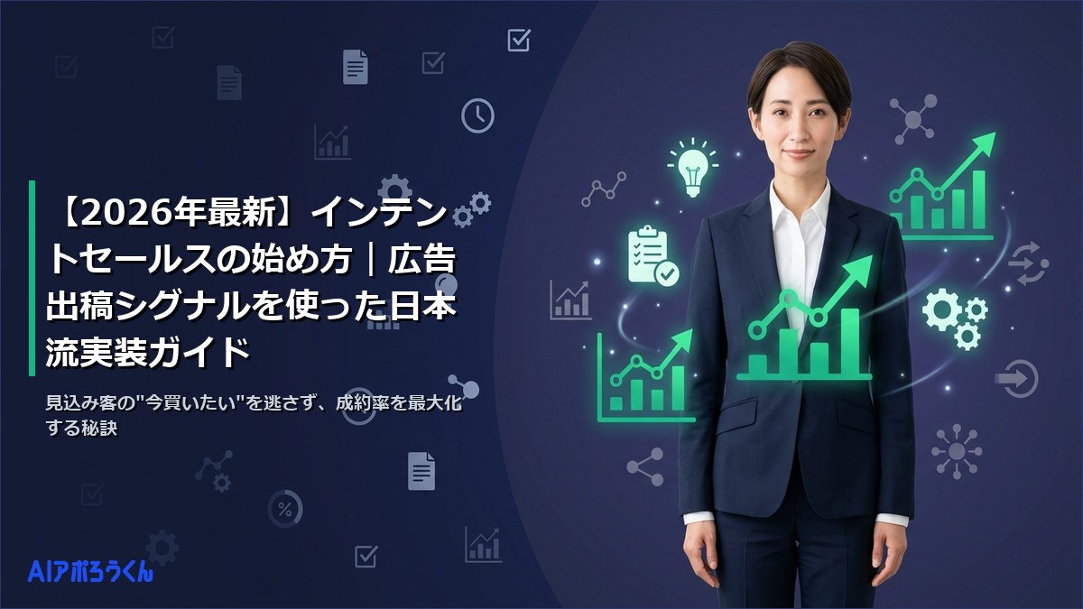 【2026年最新】インテントセールスの始め方｜広告出稿シグナルを使った日本流実装ガイド